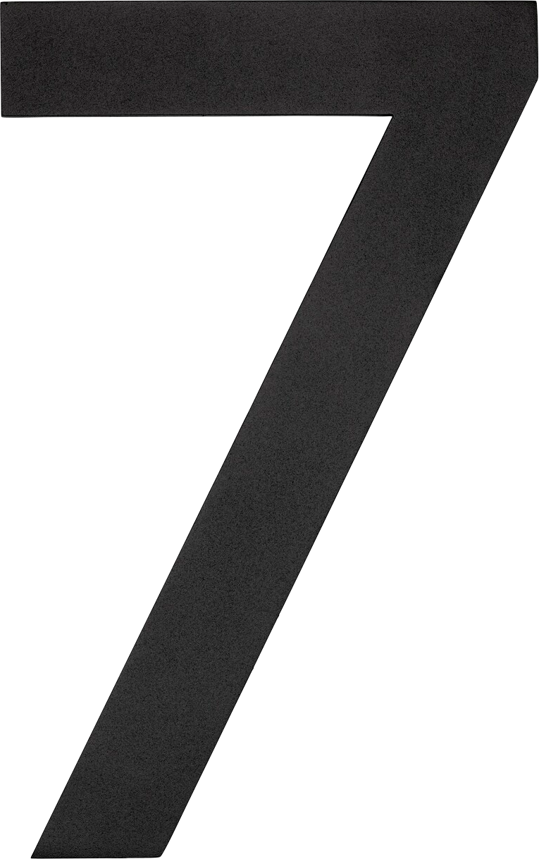 2340748 HABO HUSNUMMER 7 210MM SORT