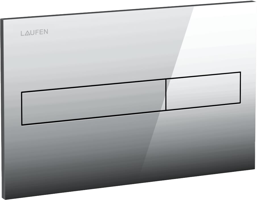 2148610 LAUFEN TRYKPLADE DOBBELTSKYL KROM
