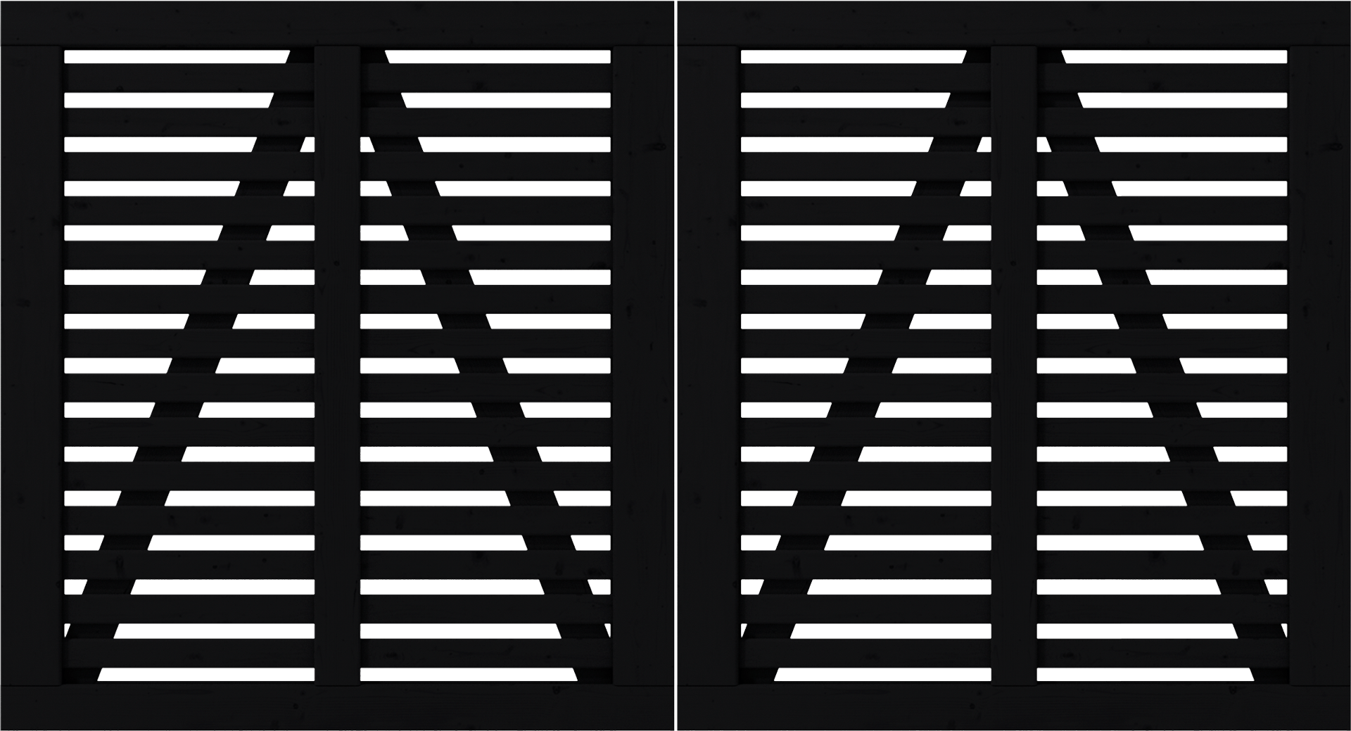 2392502 PLUS HARMONI DOBBELTLÅGE SORT RAL 9005 200X107CM