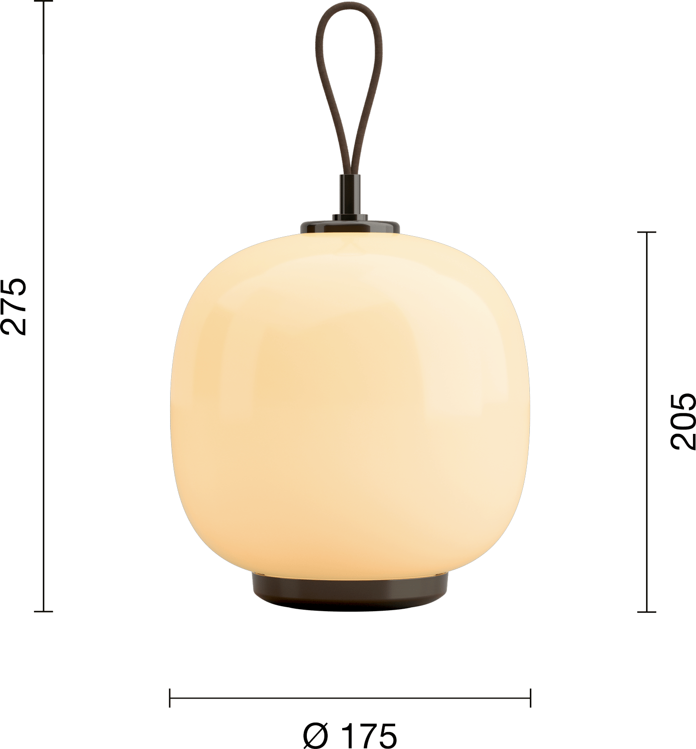 9146628 VL45 RADIOHUS PORTABLE LAMPE PALE YELLOW GLASS 5