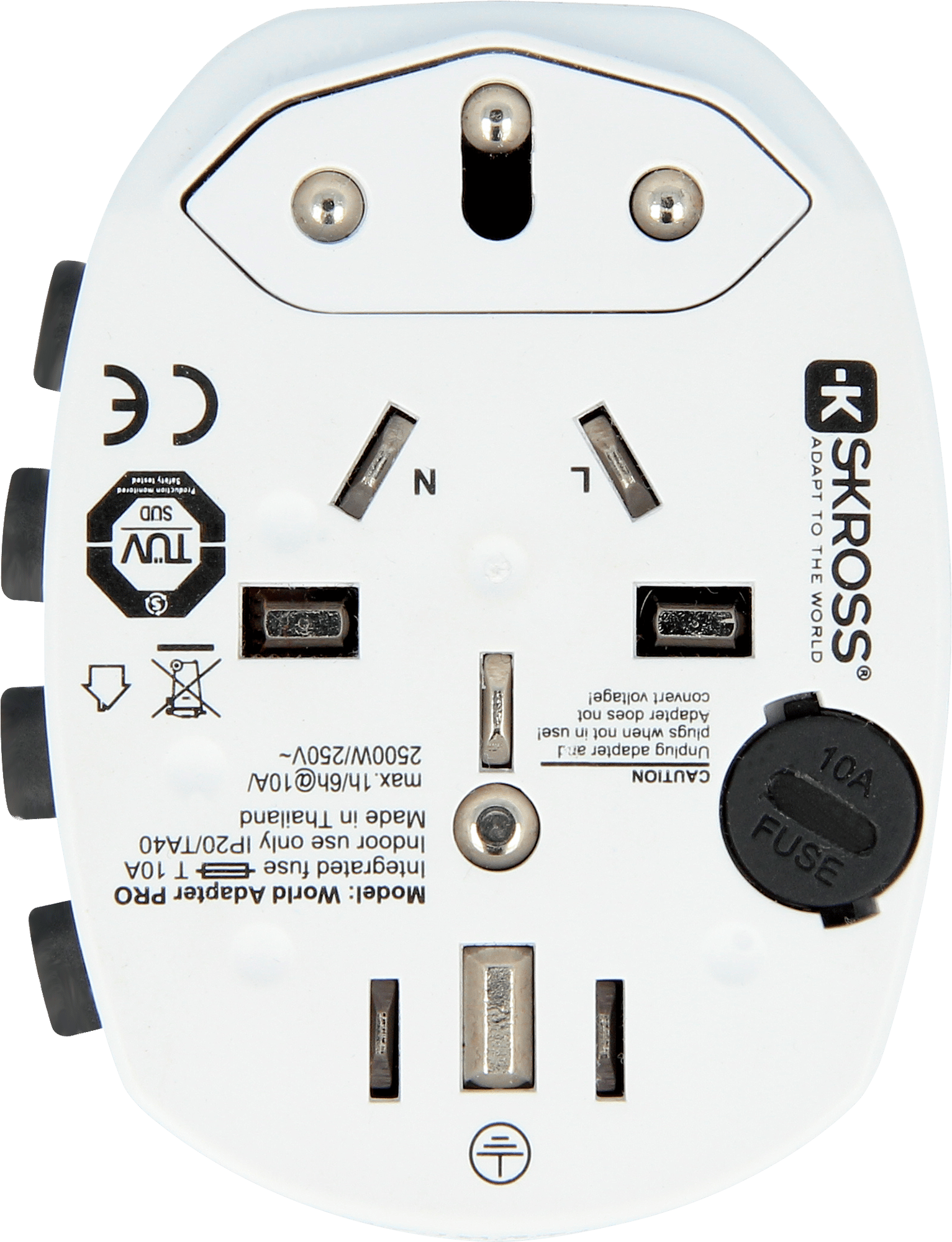 1869786 SKROSS REJSEADAPTER HVID 2