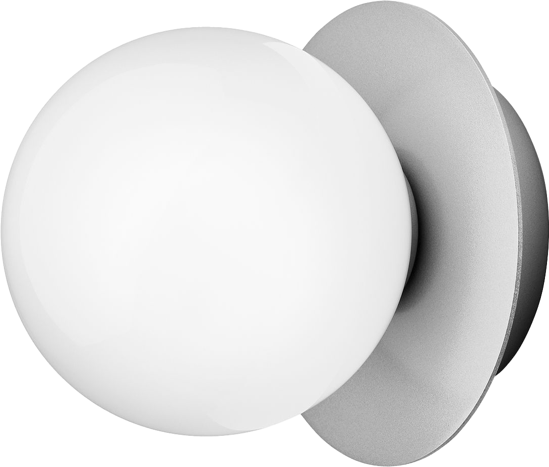 9145716 NUURA LIILA 1 SMALL VÆGLOFTLAMPE G9 IP44 LIGHT SILVEROPAL