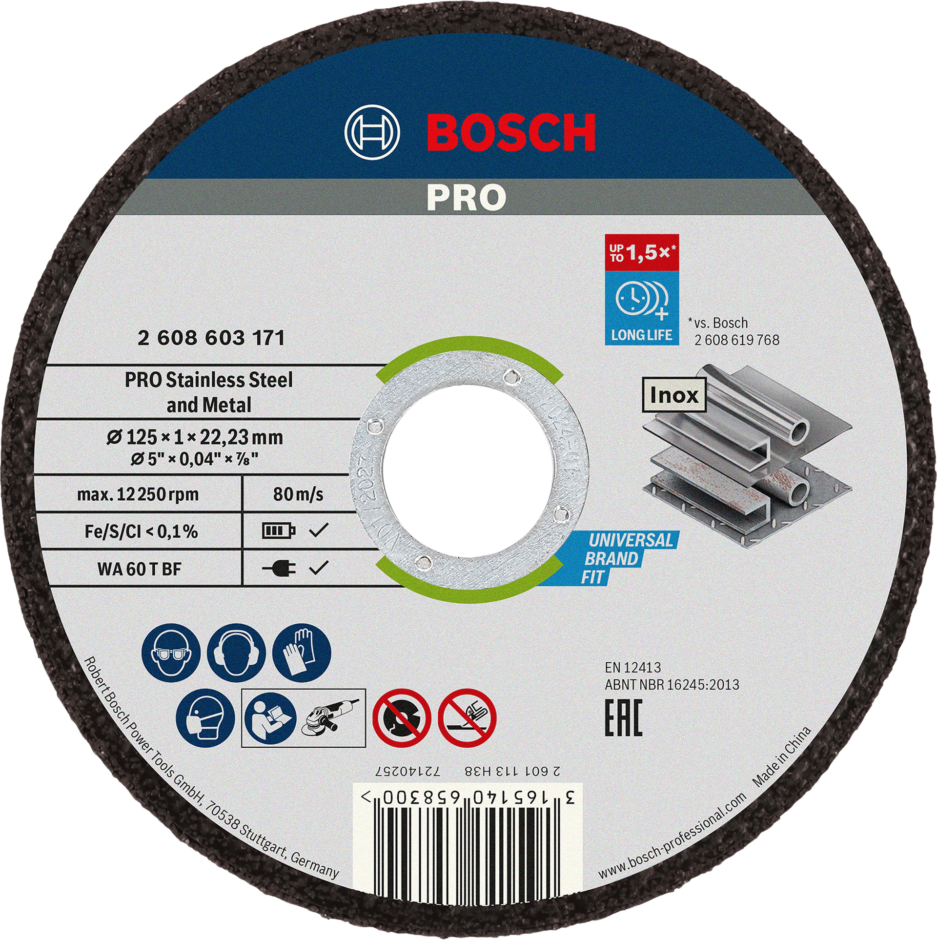 7434107 BOSCH SKÆRESKIVE 125X1,0MM Primary