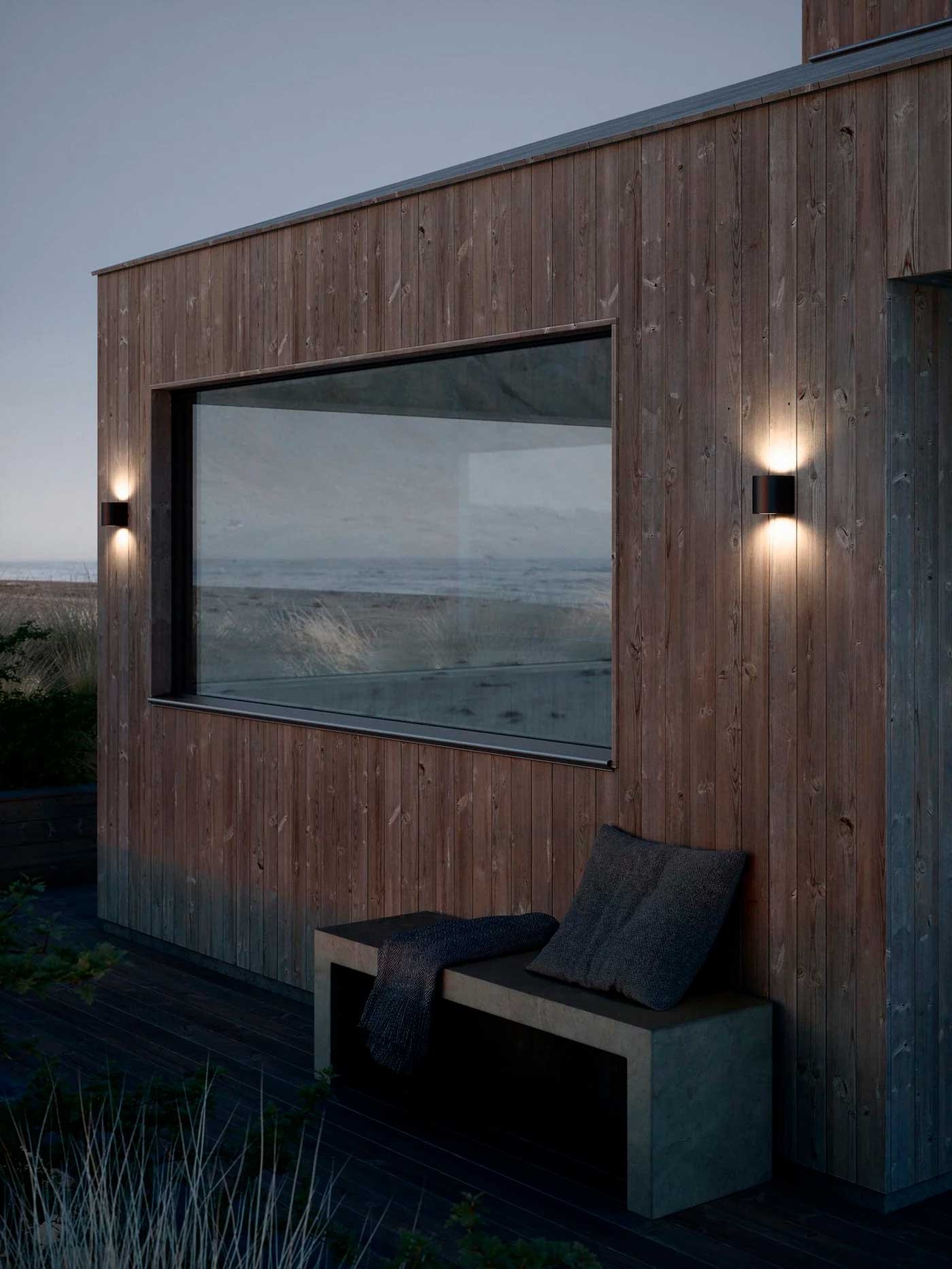 2335038 NORDLUX CANTO 2 SEASIDE UDENDØRS VÆGLAMPE SORT 2