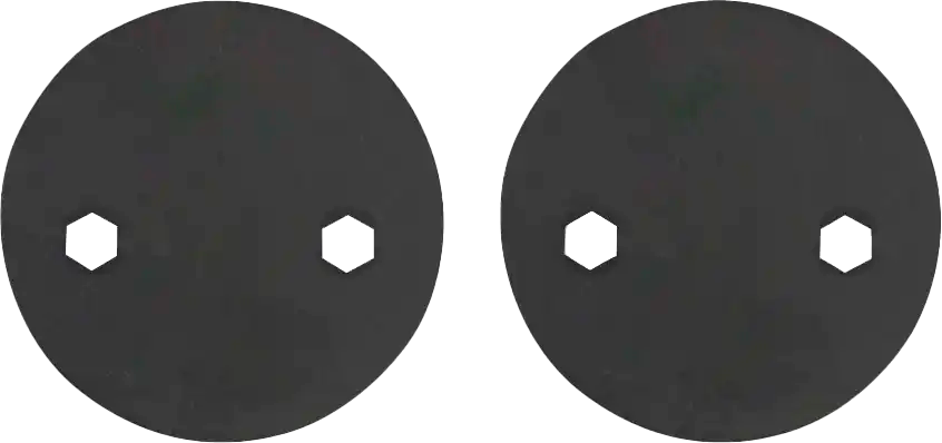 2120756 JASA BLINDSKILTE SÆT 2STK NOIR 2MM MASSIV Ø52MM INKL