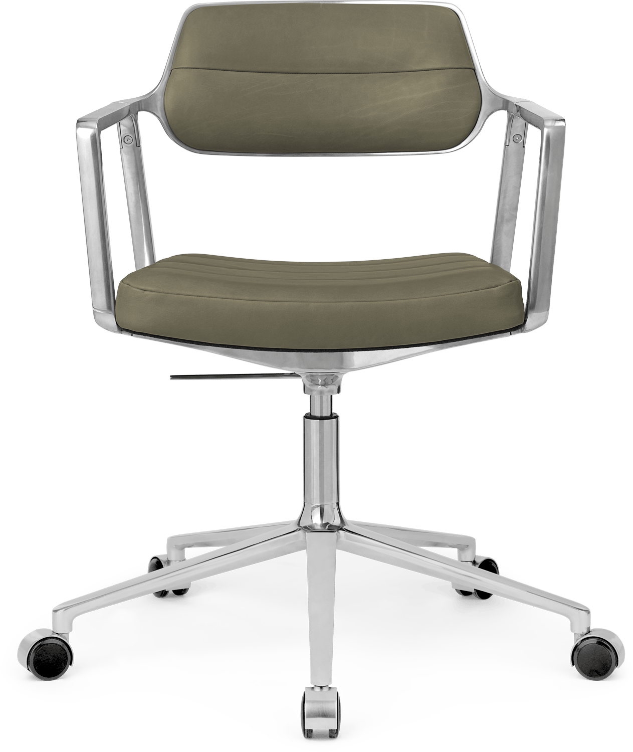 9146234 VIPP453 SWIVEL KONTORSTOL BOSCO GRØN POLERET STEL HJUL 1