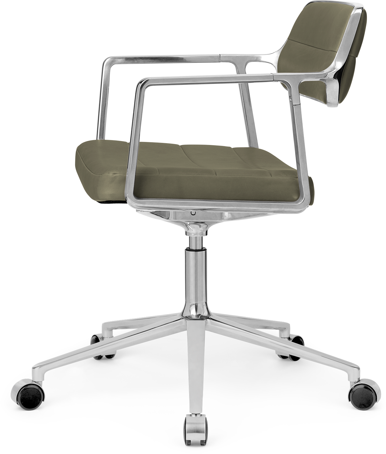 9146234 VIPP453 SWIVEL KONTORSTOL BOSCO GRØN POLERET STEL HJUL 2
