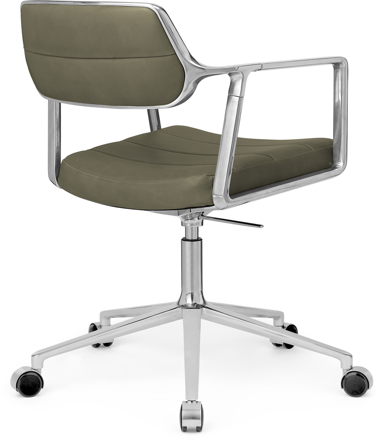 9146234 VIPP453 SWIVEL KONTORSTOL BOSCO GRØN POLERET STEL HJUL 3
