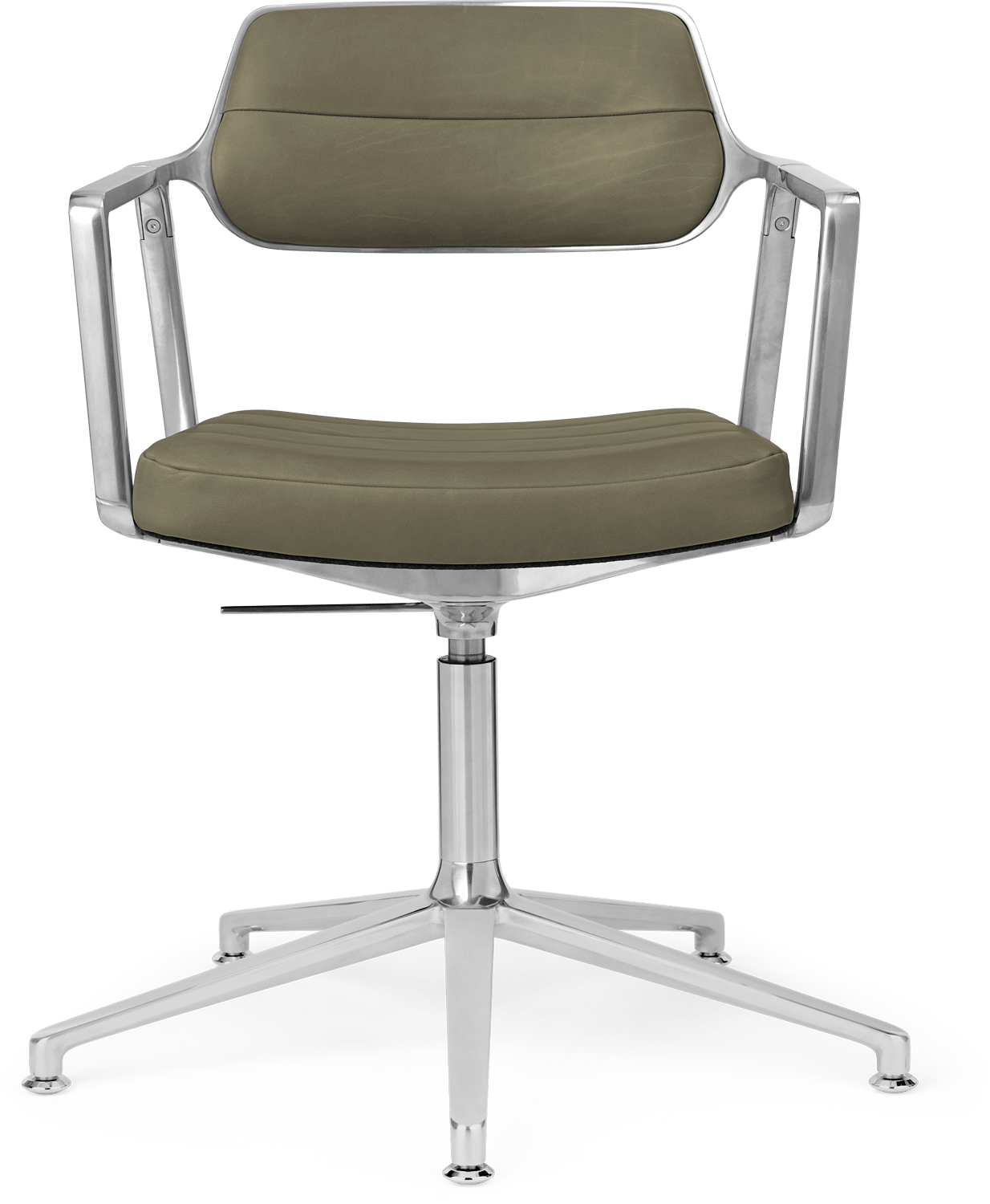 9146235 VIPP453 SWIVEL KONTORSTOL BOSCO GRØN POLERET STEL GLIDERE 1