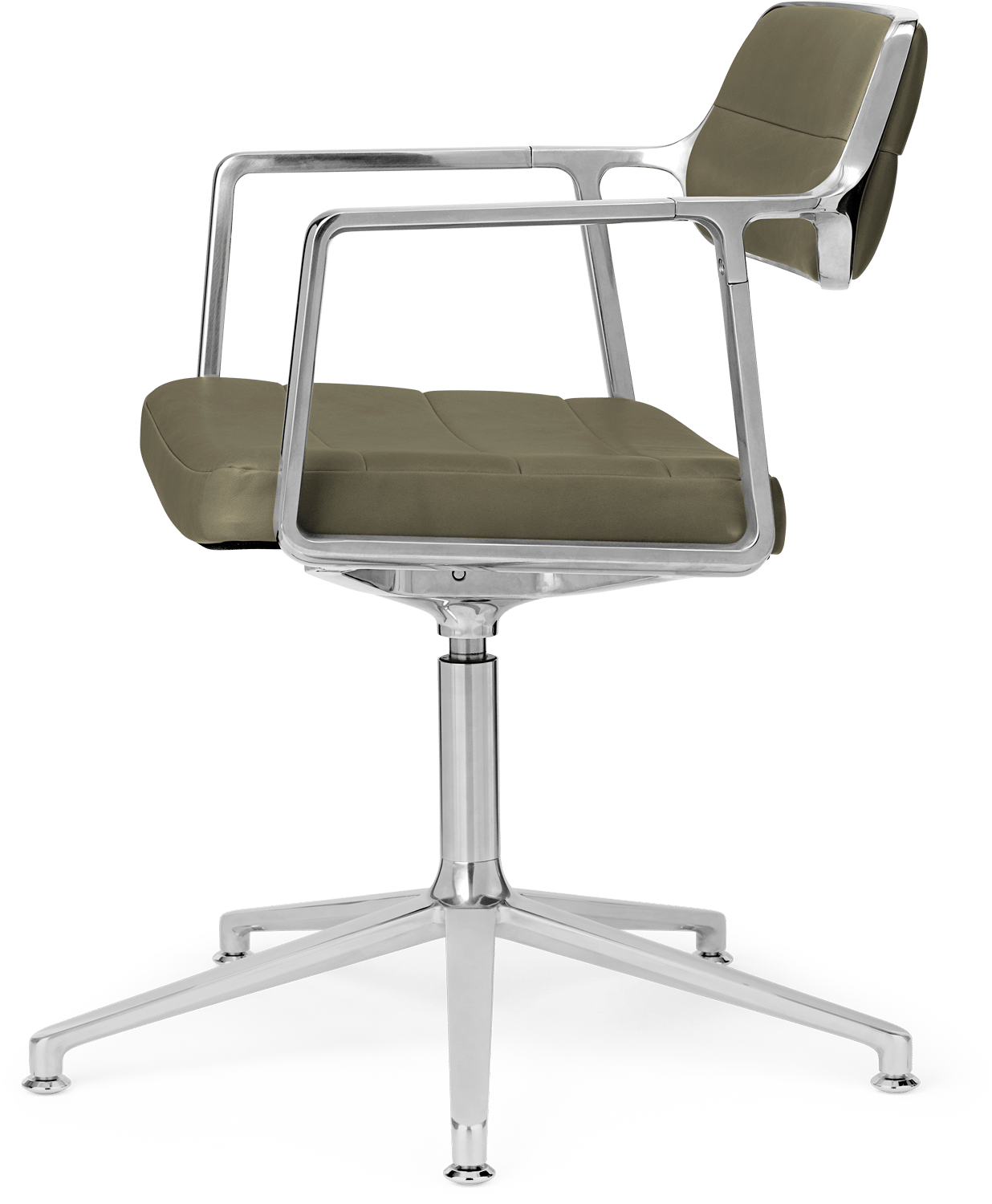 9146235 VIPP453 SWIVEL KONTORSTOL BOSCO GRØN POLERET STEL GLIDERE 2