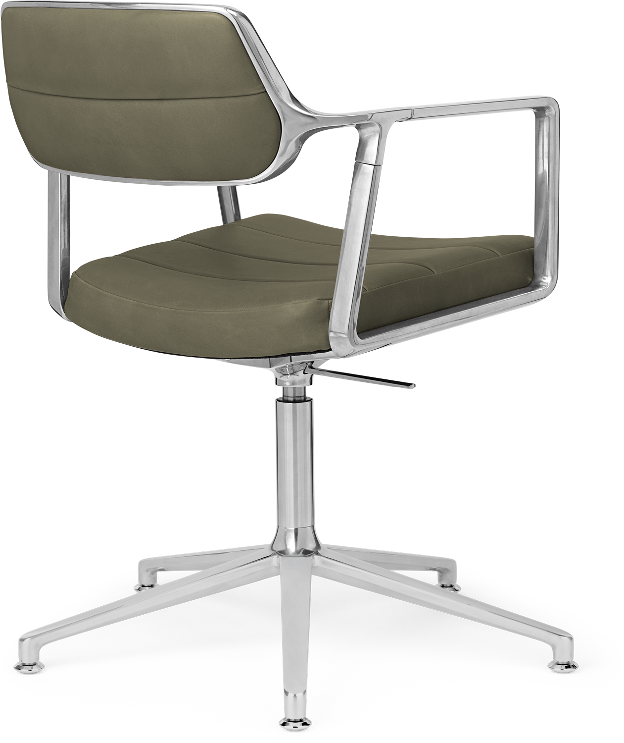 9146235 VIPP453 SWIVEL KONTORSTOL BOSCO GRØN POLERET STEL GLIDERE 3