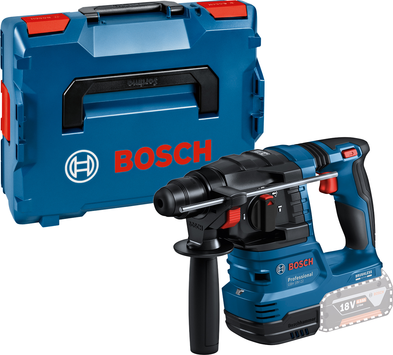 7442844 BOSCH 18V BOREHAMMER GBH 18V 22 L BOXX UDEN BATTERI OG LADER
