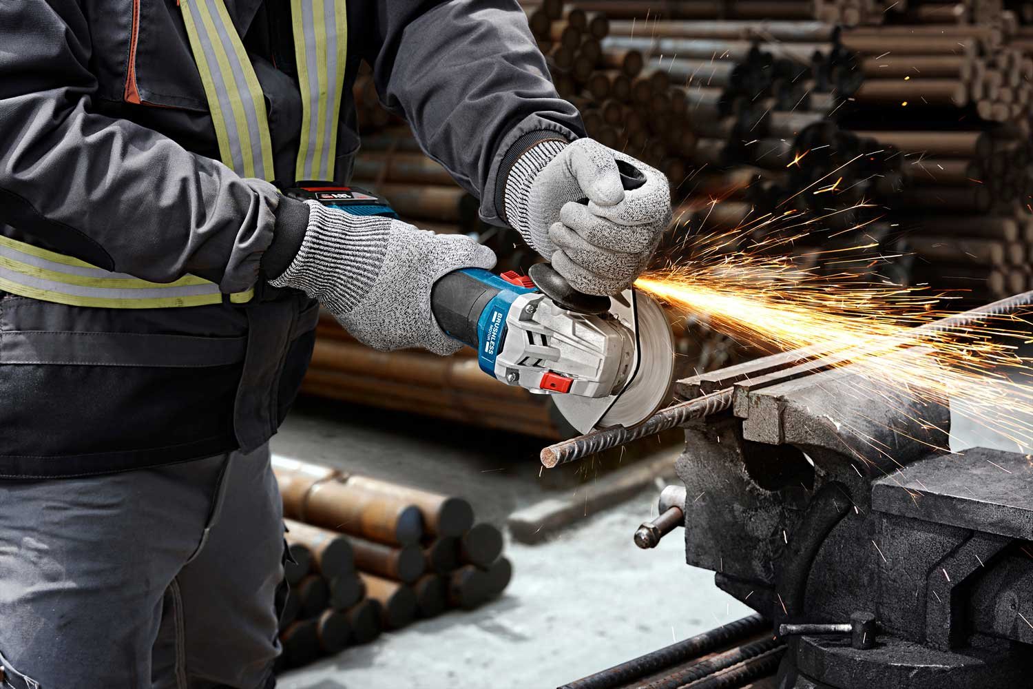 7433185 BOSCH 18V VINKELSLIBER GWS 18V 8 UDEN BATTERI OG LADER 4