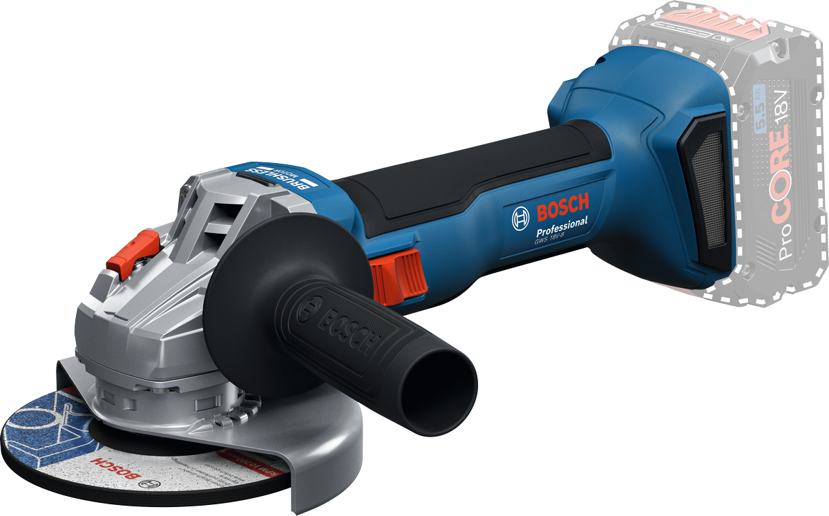 7433185 BOSCH 18V VINKELSLIBER GWS 18V 8 UDEN BATTERI OG LADER