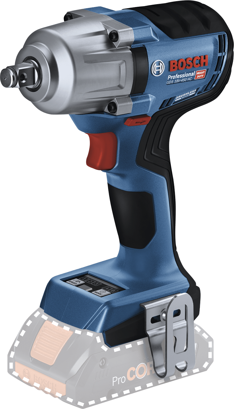 7442595 BOSCH 18V SLAGNØGLE GDS 18V 450 HC UDEN BATTERI OG LADER