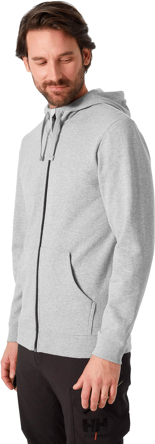 2387033 HH CLASSIC HÆTTETRØJE 2XL 79328 GRÅ MED LYNLÅS 3