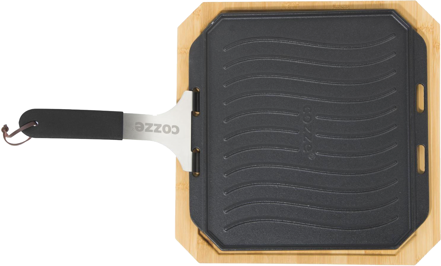 2258642 COZZE STØBEJERNSPANDE MED TRÆBAKKE 330X330MM