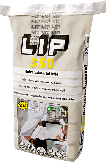 2160156 LIP 350 UNIVERSALMØRTEL 20KG HVID
