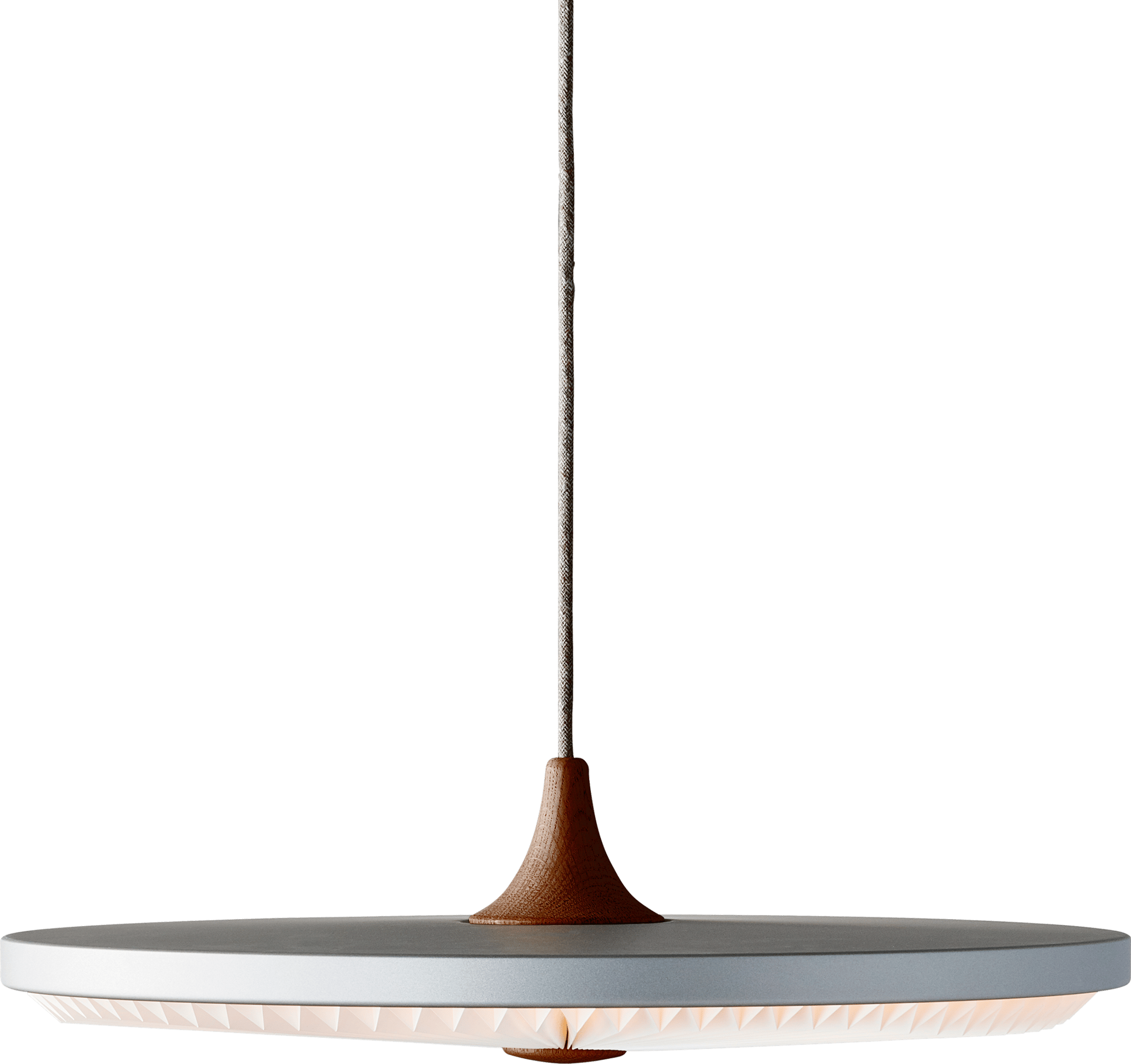 9147043 LE KLINT SOLEIL PENDEL M 50CM SILVER CLOUD RØGET EG PAPIR 2