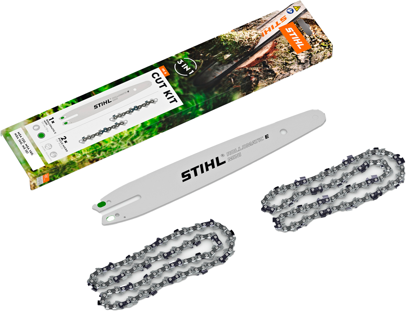 9147056 STIHL SVÆRD OG KÆDE PASSER TIL STHIL MOTORSAVE FRA MSA 60 OP TIL MSA 200 OG MS 1