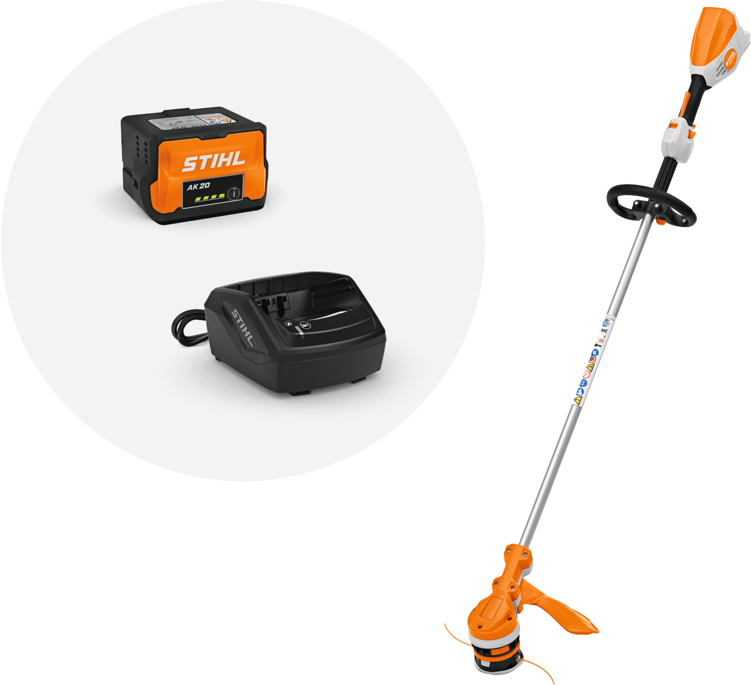 9147057 STIHL BATTERI BUSKRYDDER FSA 70 R MED AK 20 BATTERI OG AL 101 LADER 1