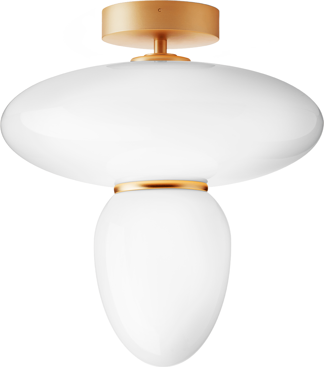 9146996 NUURA RIZZATTO 42 LOFTLAMPE SATIN MESSING OPAL