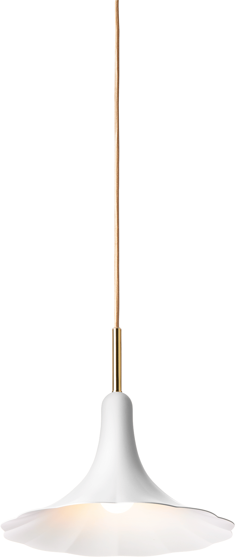 9147004 NUURA PETALII 1 PENDEL SMALL HVID POLERET MESSING 2