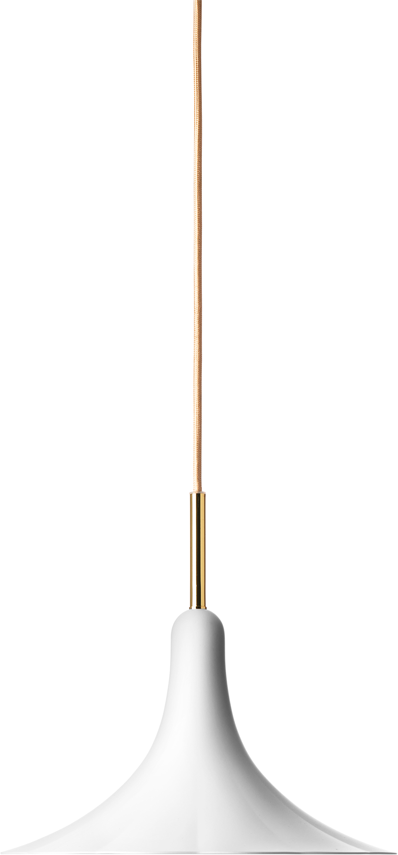 9147004 NUURA PETALII 1 PENDEL SMALL HVID POLERET MESSING