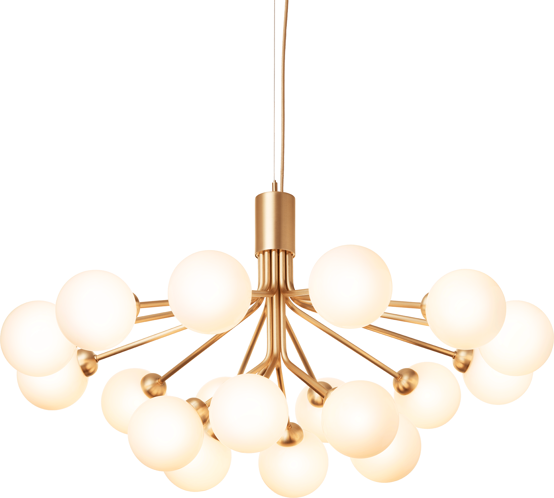 9146963 NUURA APIALES 18 LYSEKRONE BØRSTET MESSING OPAL