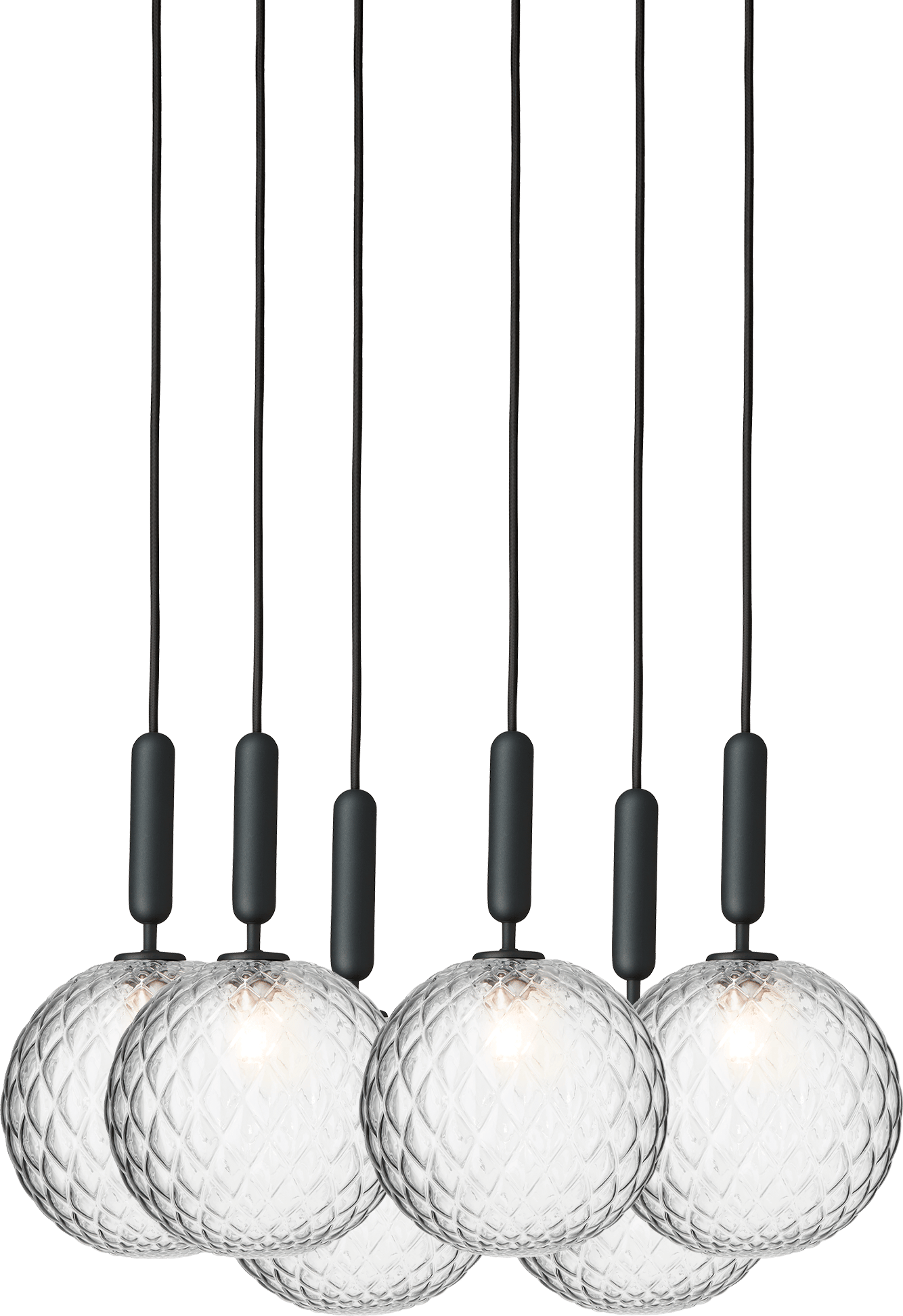 9146906 NUURA MIIRA 6 LYSEKRONE LARGE ROCK GREY OPTIC CLEAR 2