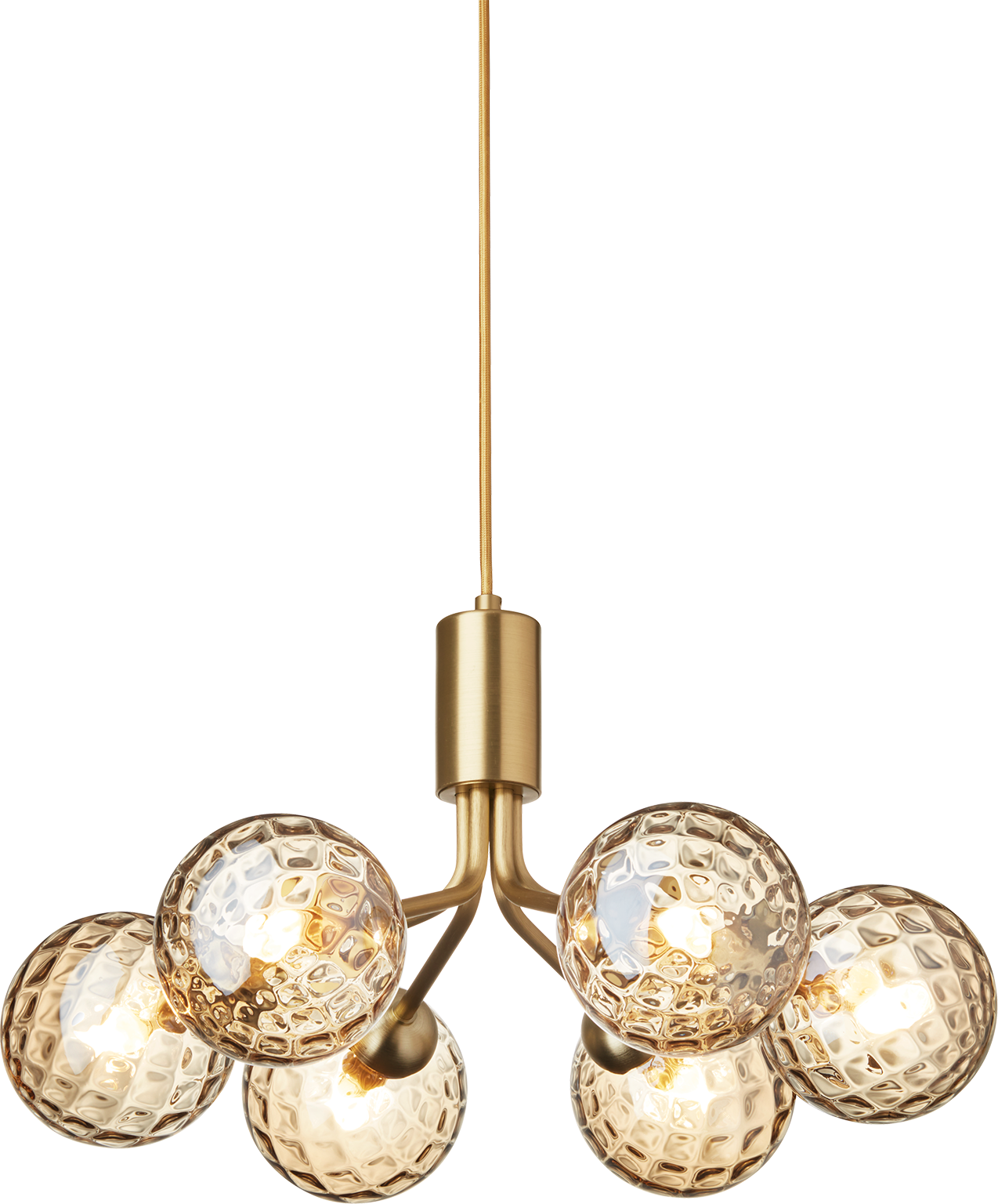 9146991 NUURA APIALES 6 LOFTLAMPE BØRSTET MESSING OPTIC GOLD