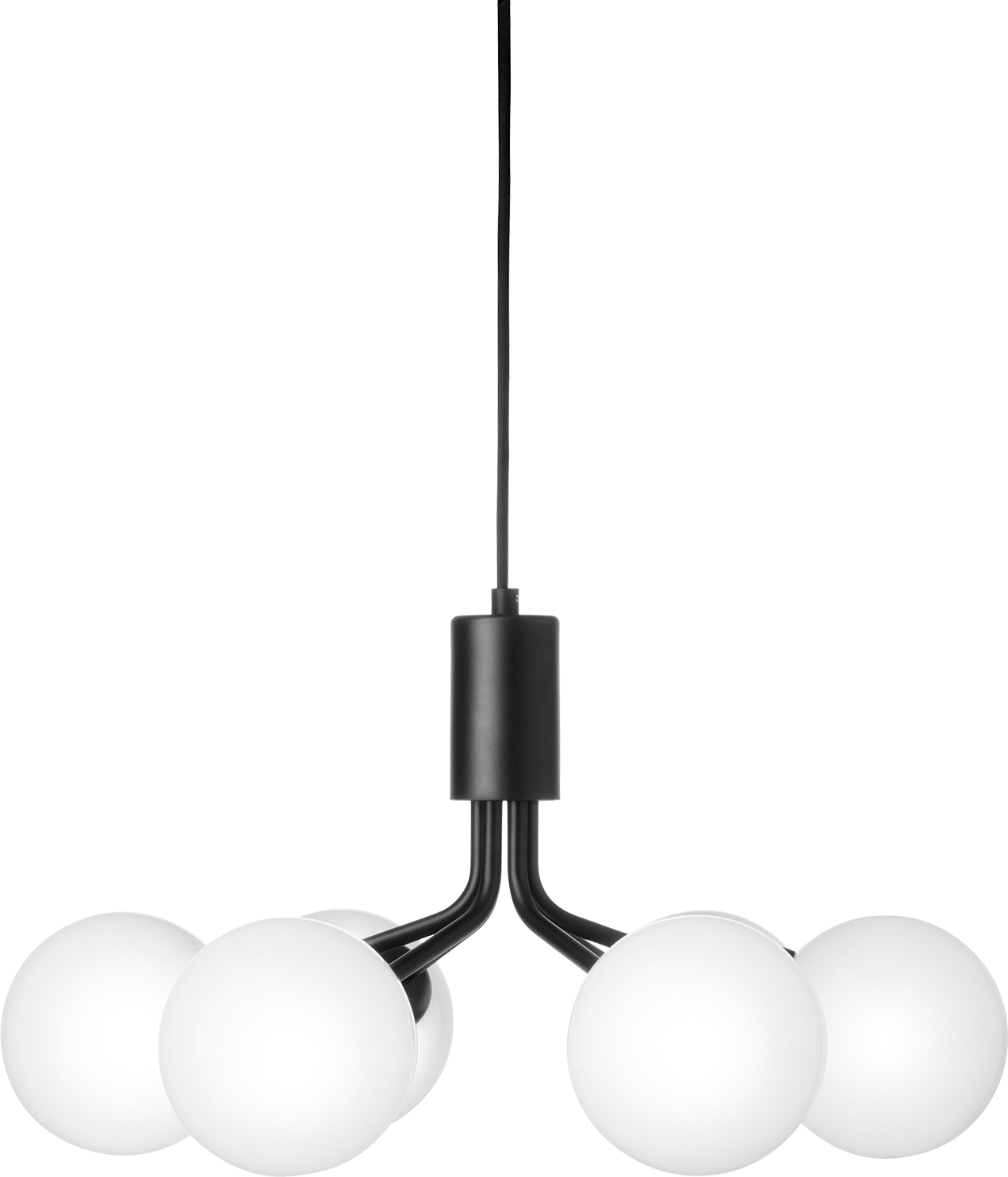 9146988 NUURA APIALES 6 LOFTLAMPE SATIN BLACK OPAL 1
