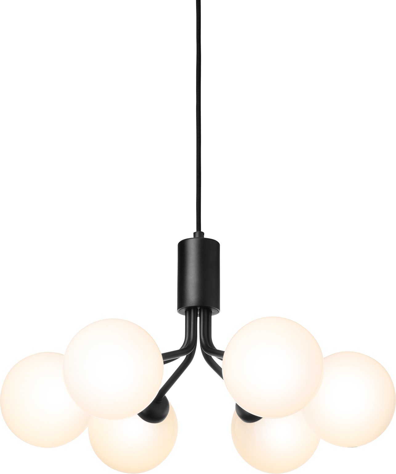 9146974 NUURA APIALES 6 PENDEL SATIN BLACK OPAL