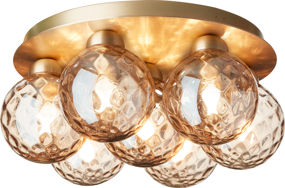 9146992 NUURA APIALES 7 PLAFOND BØRSTET MESSING OPTIC GOLD