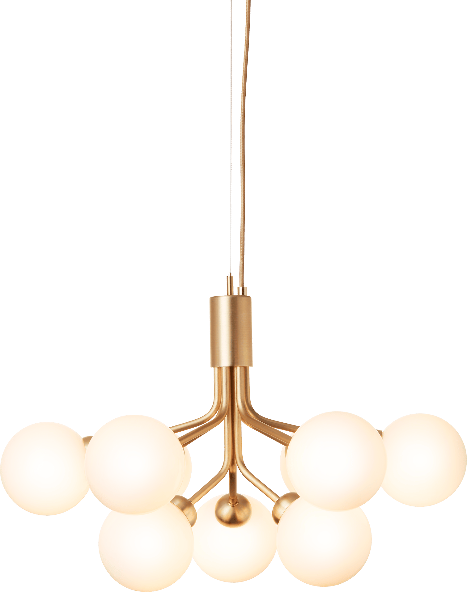 9146983 NUURA APIALES 9 LOFTLAMPE BØRSTET MESSING OPAL