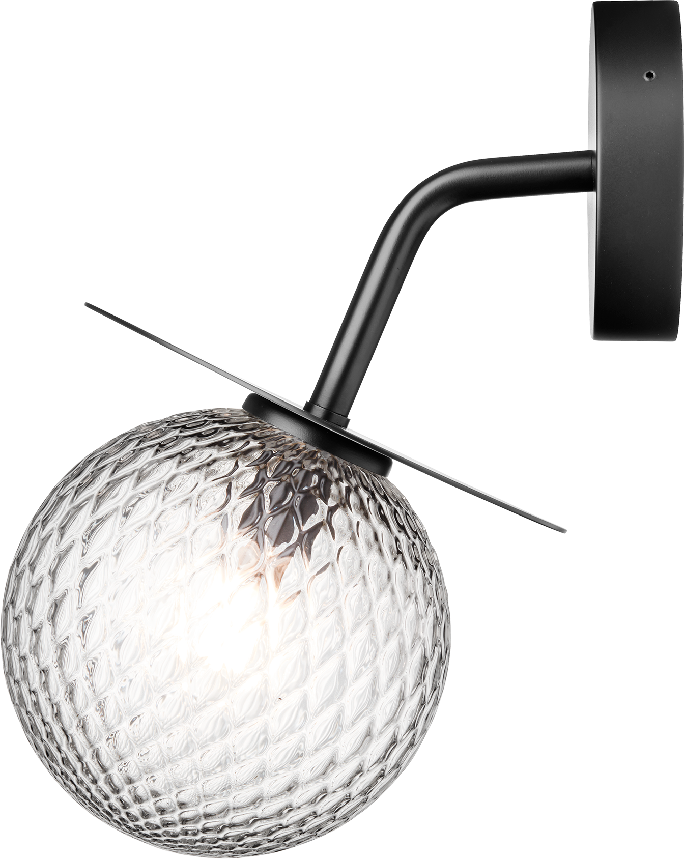 9146936 NUURA LIILA VÆGLAMPE OUTDOOR SORT OPTIC CLEAR
