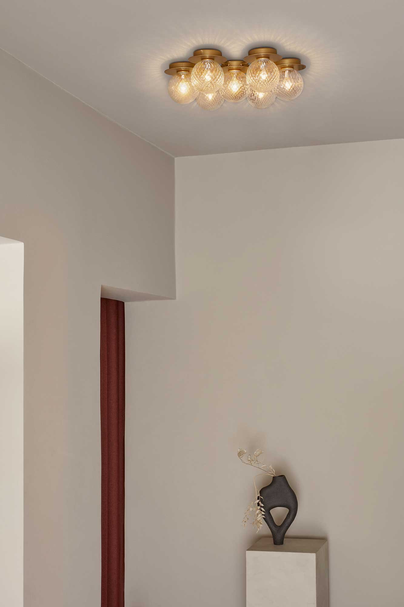 9146931 NUURA LIILA STAR VÆG LOFTLAMPE NORDIC GOLD OPTIC CLEAR 3