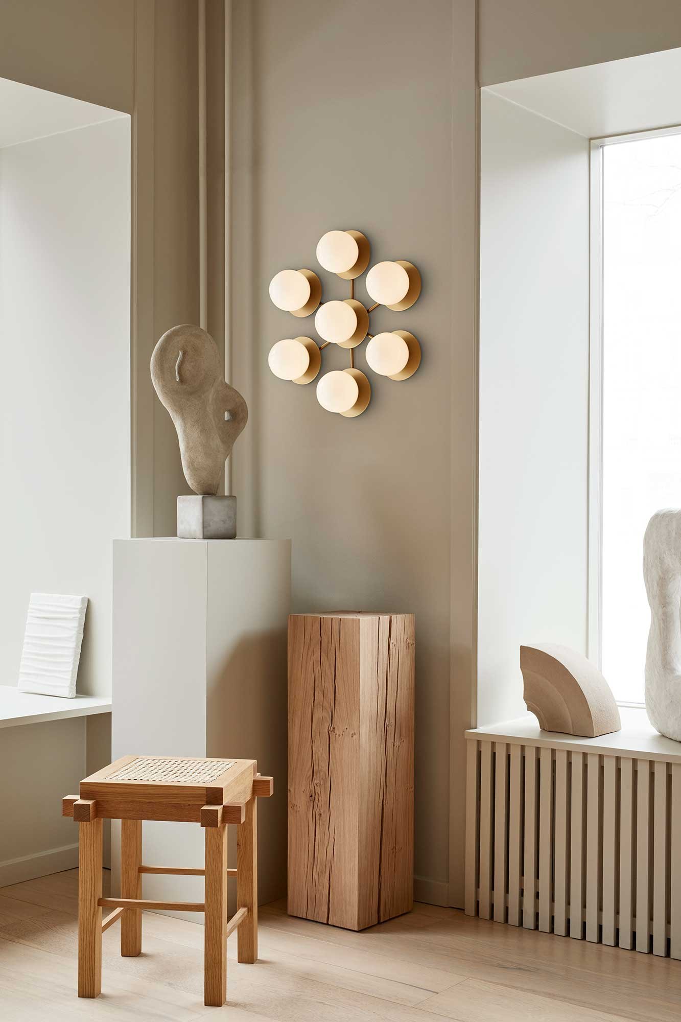 9146932 NUURA LIILA STAR VÆG LOFTLAMPE NORDIC GOLD OPAL 4