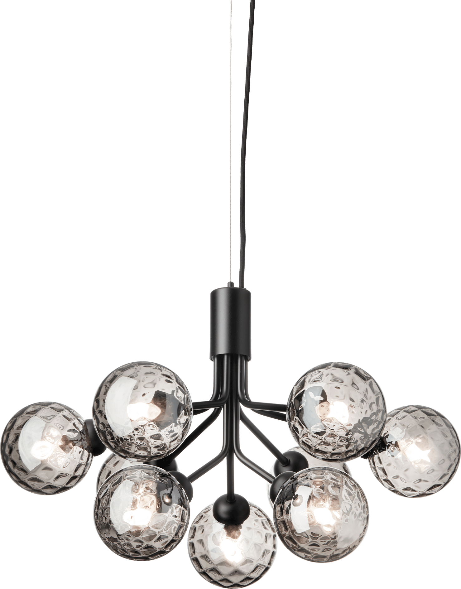 9146967 NUURA APIALES 9 LYSEKRONE SATIN BLACK OPTIC SMOKED 1