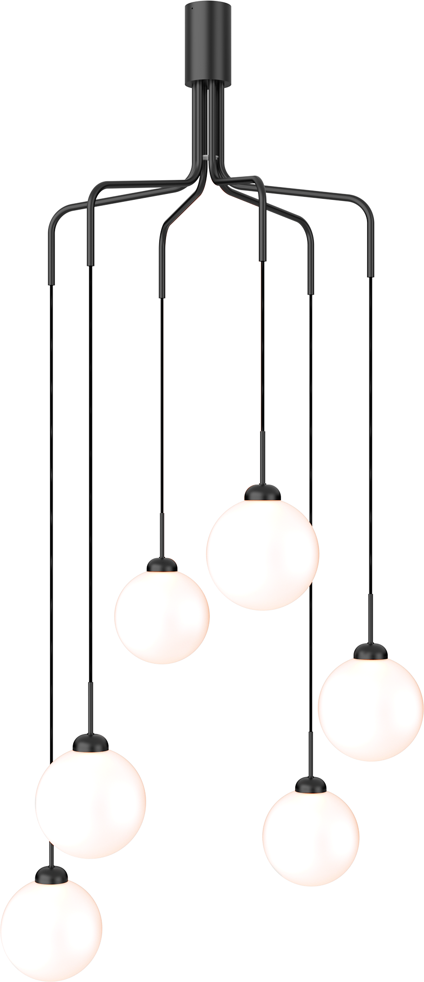 9147012 NUURA APIALES CLUSTER 6 LYSEKRONE SATIN BLACK OPAL