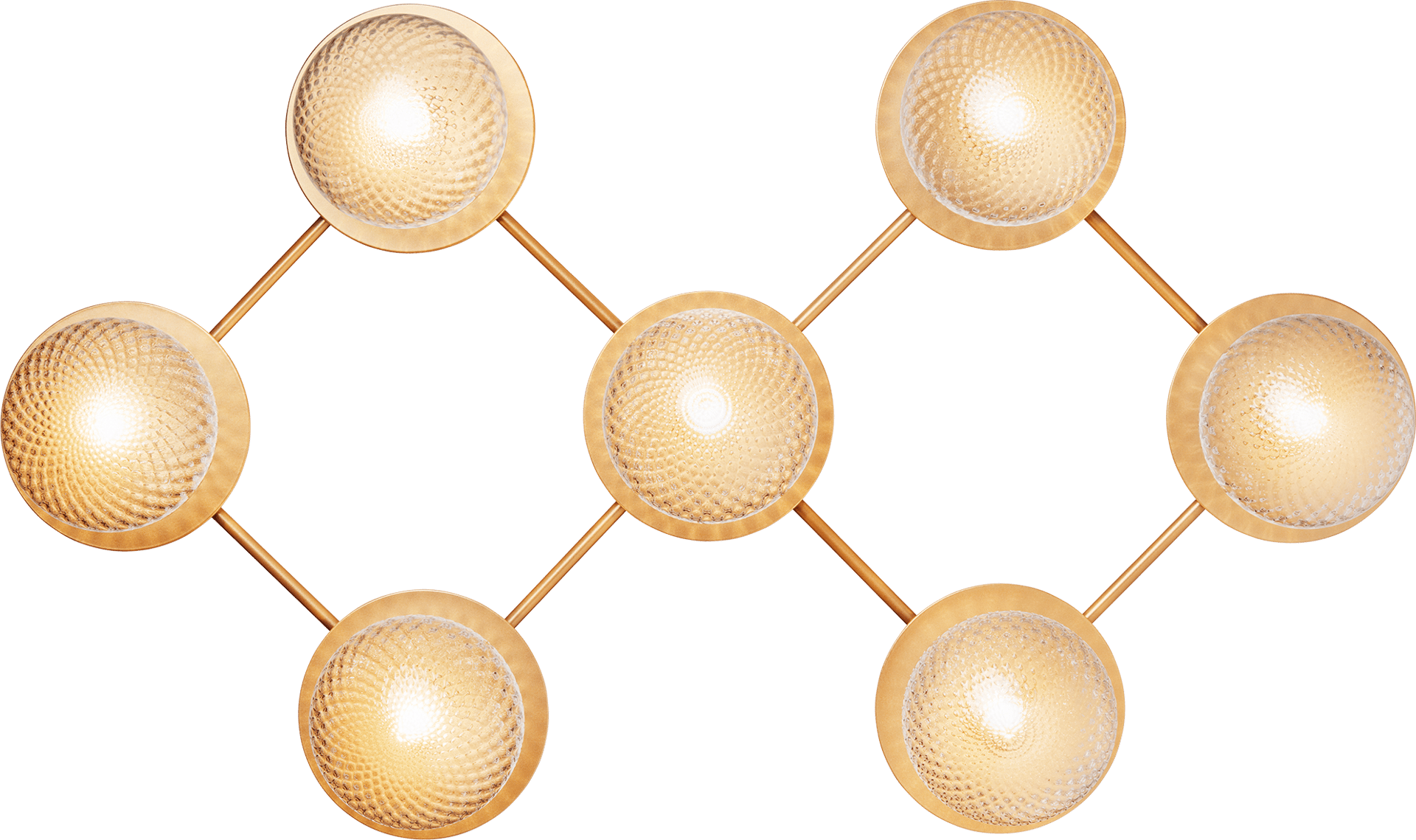 9146929 NUURA LIILA 7 VÆGLOFTLAMPE NORDIC GOLD OPTIC CLEAR 2