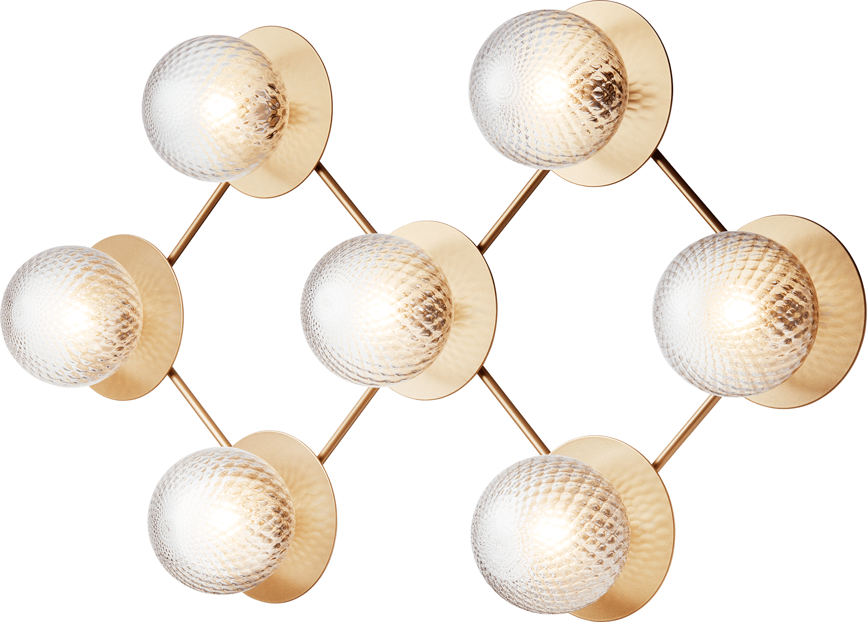 9146929 NUURA LIILA 7 VÆGLOFTLAMPE NORDIC GOLD OPTIC CLEAR