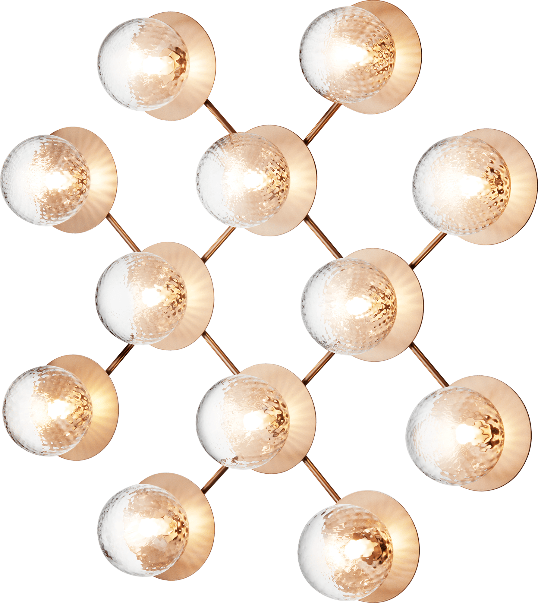 9146927 NUURA LIILA 12 VÆGLOFTLAMPE NORDIC GOLD OPTIC CLEAR