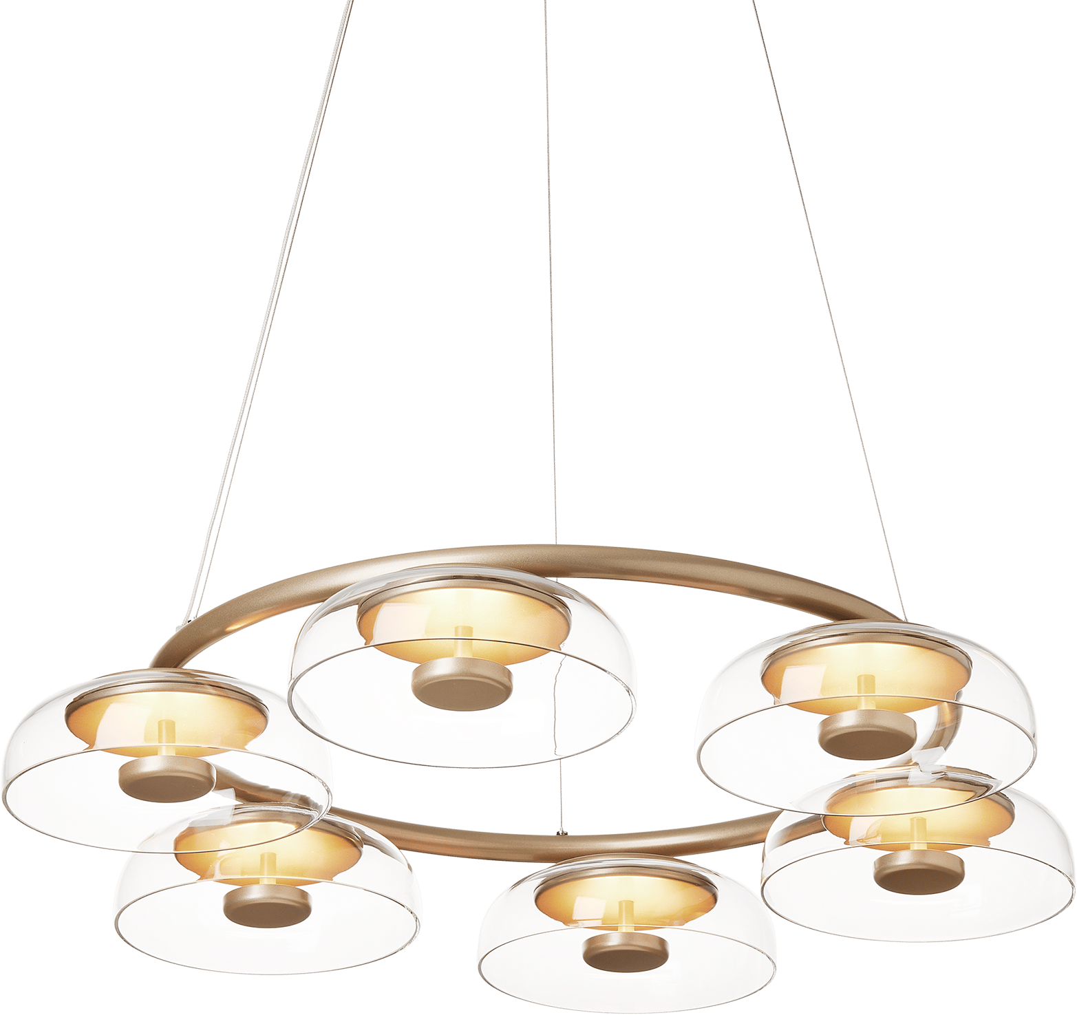 9146890 NUURA BLOSSI 6 LYSEKRONE NORDIC GOLD KLAR