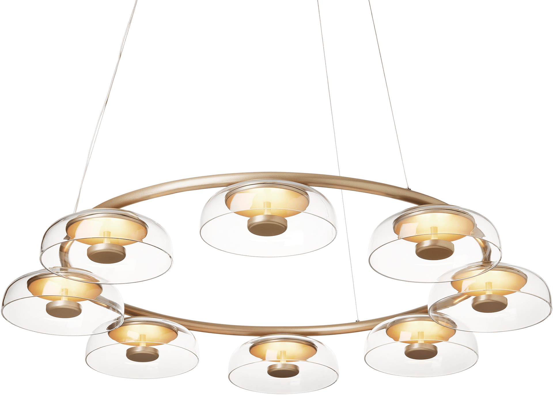 9146891 NUURA BLOSSI 8 LYSEKRONE NORDIC GOLD KLAR