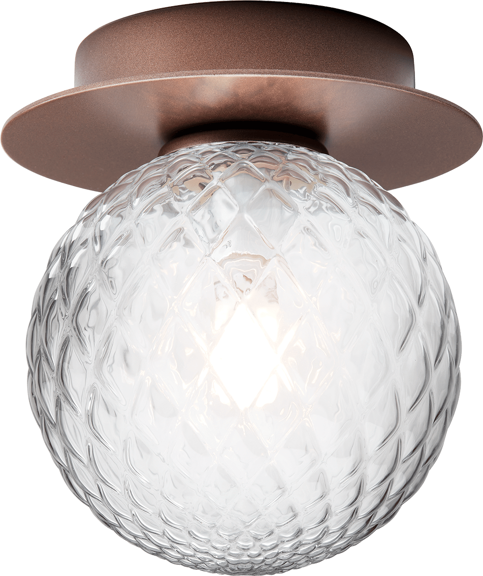 9146953 NUURA LIILA 1 SMALL VÆG LOFTLAMPE IP44 DARK BRONZE OPTIC CLEAR 2