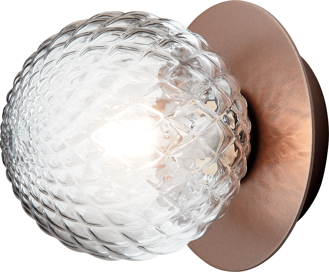 9146953 NUURA LIILA 1 SMALL VÆG LOFTLAMPE IP44 DARK BRONZE OPTIC CLEAR