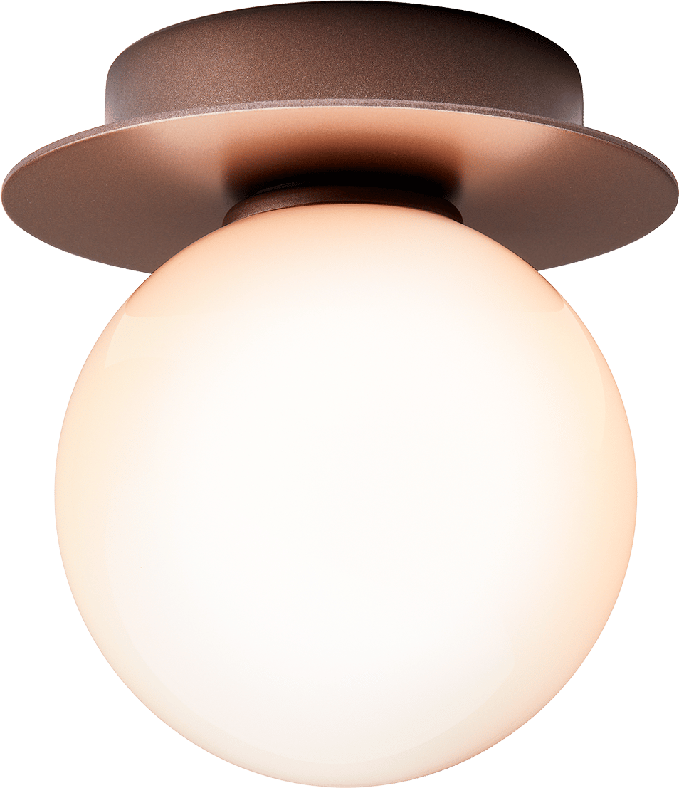 9146954 NUURA LIILA 1 SMALL VÆG LOFTLAMPE IP44 DARK BRONZE OPAL 2