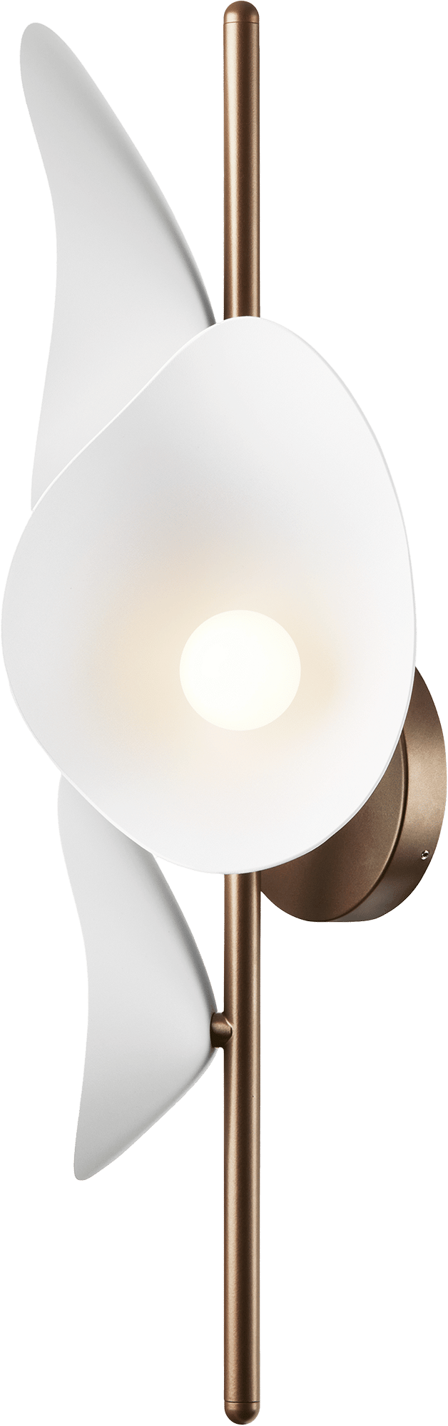 9147008 NUURA FLORII 3 VÆGLAMPE DARK BRONZE HVID