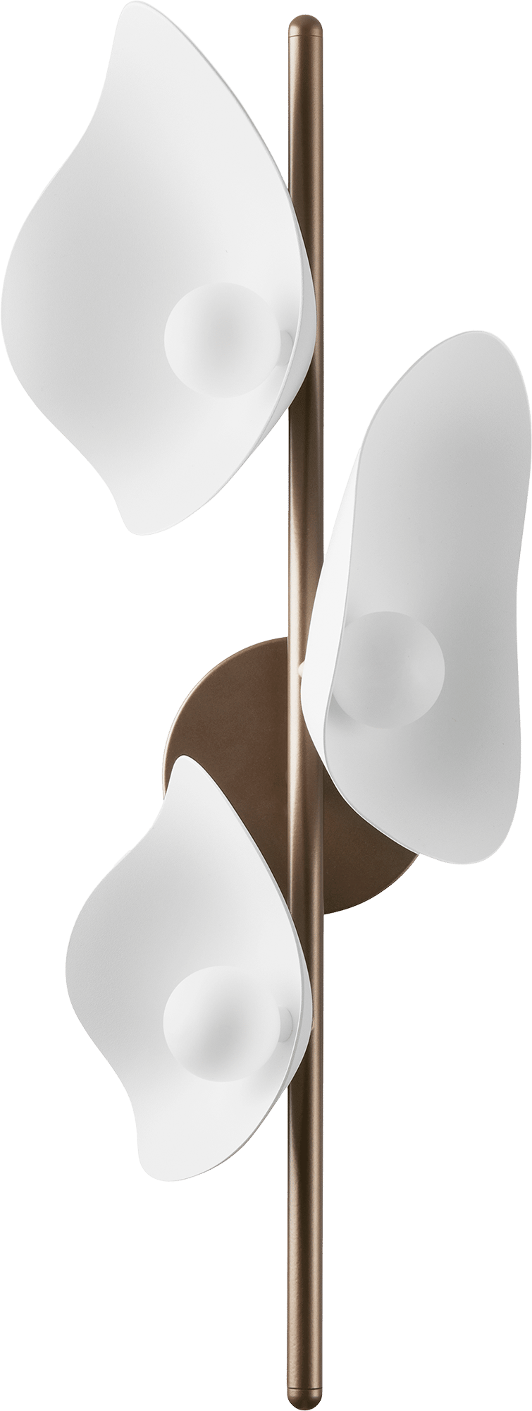 9147008 NUURA FLORII 3 VÆGLAMPE DARK BRONZE HVID 1